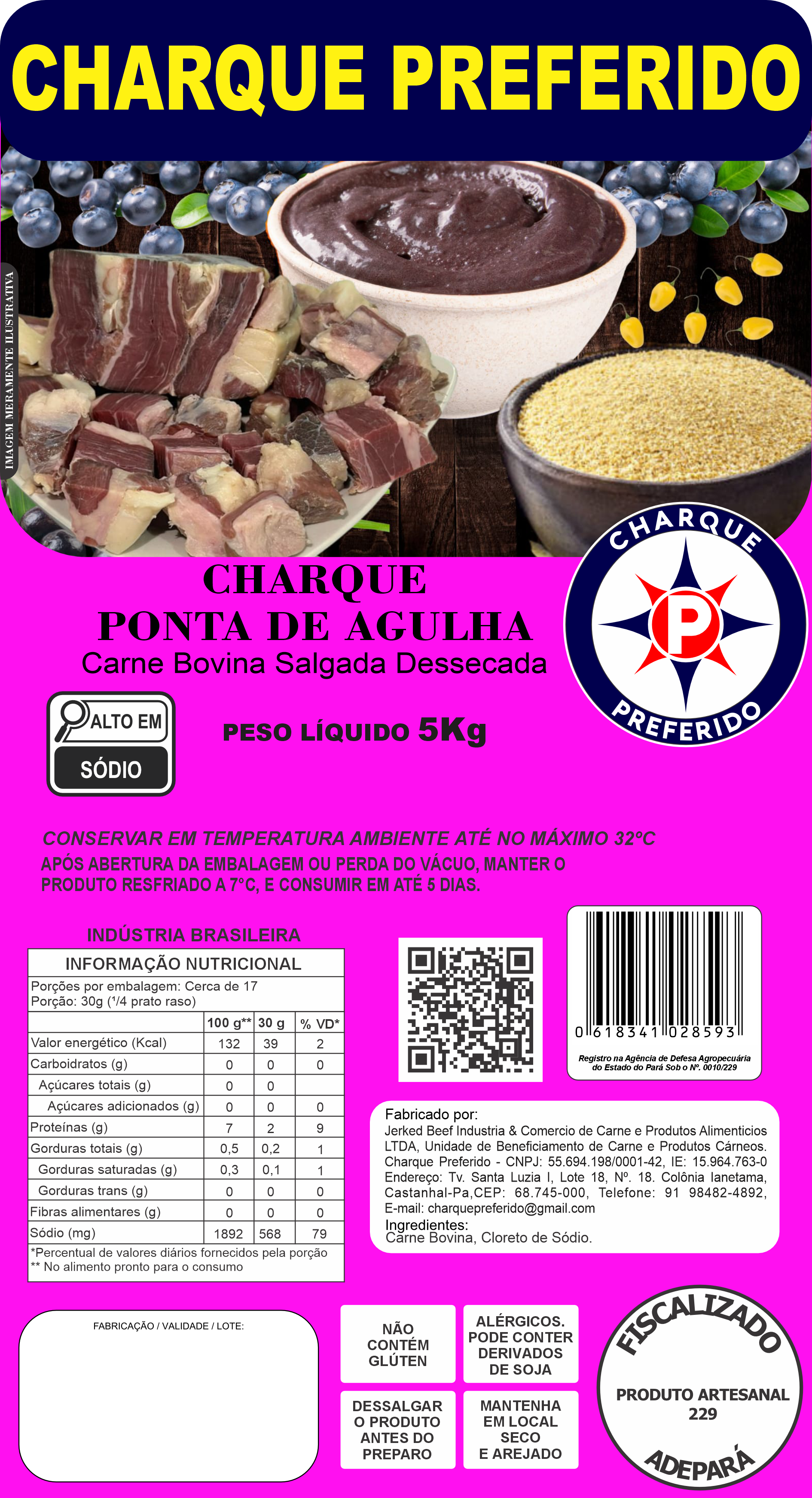 Charque Ponta de Agulha